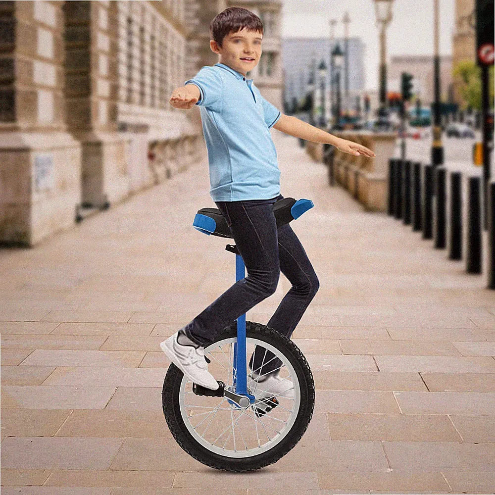 16-inch One Wheel Balance Exercise Bicycle Adjustable For Adults Kids NEW