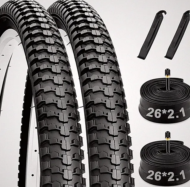 2-PCS 26 inch Mountain Bike Tires Set, 26x2.10 56-559 Folding Beach Cruiser