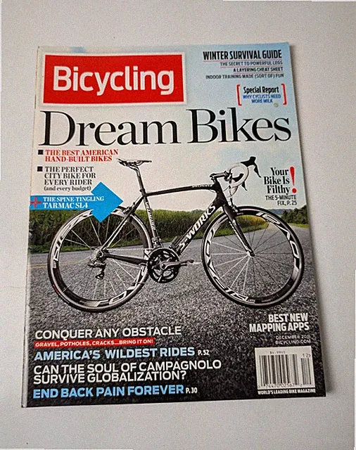 Bicycling Magazine December 2011 Dream Bikes Issue Specialized Winter