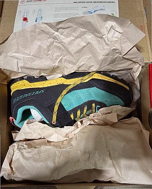 Bike Shoes Specialized Rime 1.0 Cycling Shoes Men’s US 11.5 29cm Blue Yellow