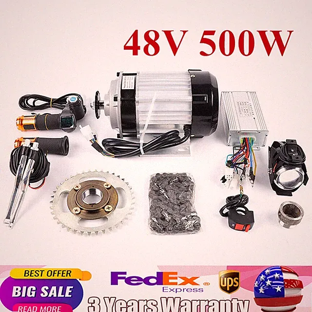 Electric Bicycle Bike Tricycle Rickshaw Brushless Motor Controller Kit 48V 500W