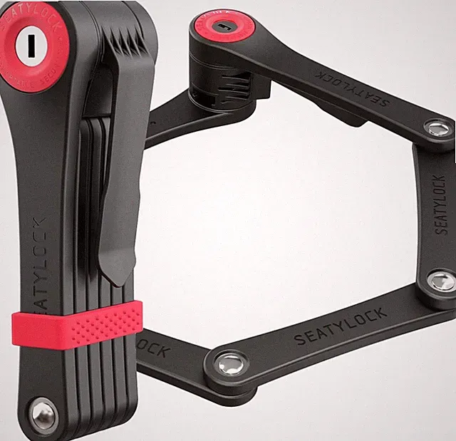 FoldyLock Clipster Folding Bike Lock - Wearable Compact Bicycle Lock - Lightweig