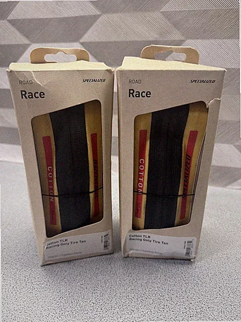 (PAIR) Specialized Cotton TLR Racing Tire Tan 700x32c Tubeless Ready 00026-1802