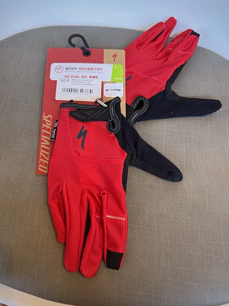 Specialized BG Duel Gel Womans Bicycle Gloves, Large, Wiretap, Brand New