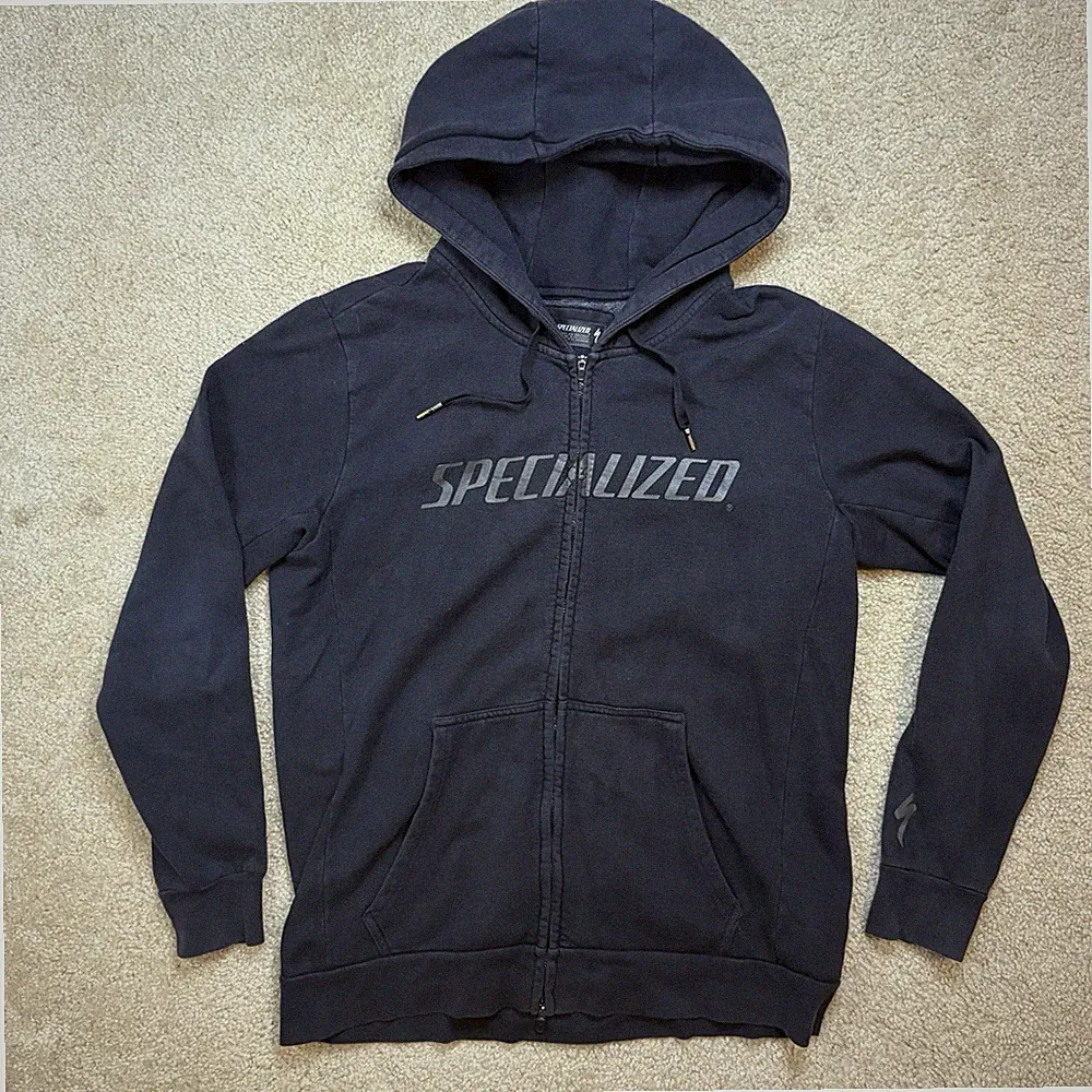 Specialized Bicycle Company Adult Medium Double Zipper Back Pocket Gray Hoodie