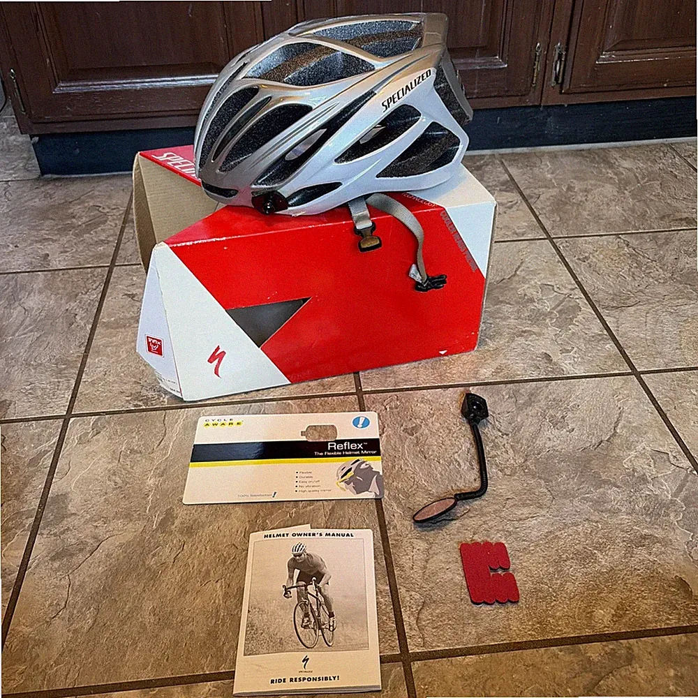 Specialized Echelon II Cycling Bike Bicycle Helmet and Mirrror Large 57-63cm