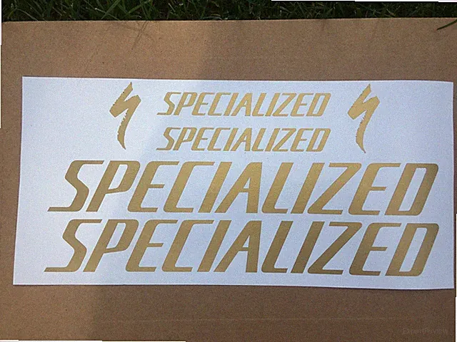 specialized iridescent chrome stickers decals frame bicycle bike oil slick gold