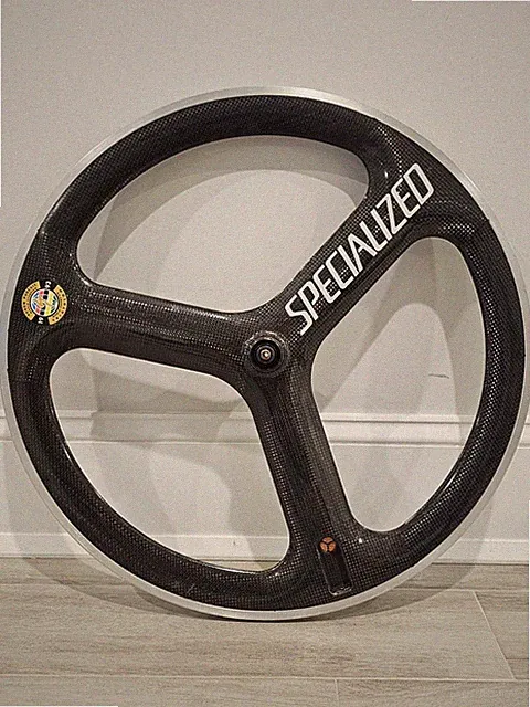 Specialized Tri-Spoke 700c Clincher Carbon 3-Spoke Wheel HG10 NOS 1993 Champ