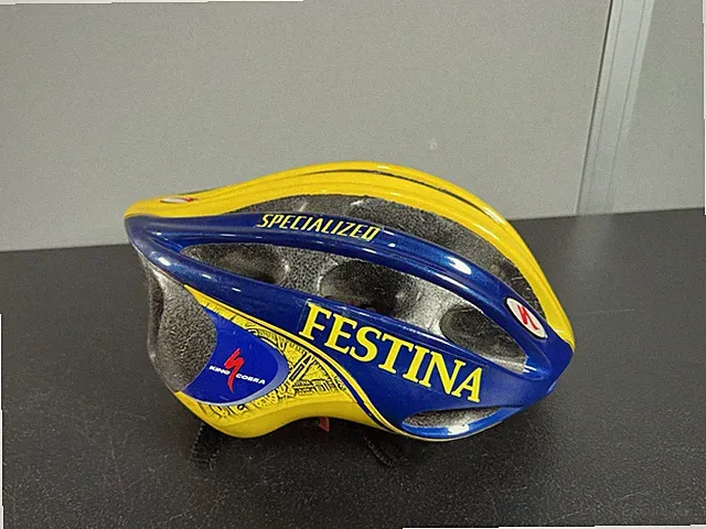Vintage 2001 Specialized S-Works King Cobra Festina Team Cycling Helmet Yellow