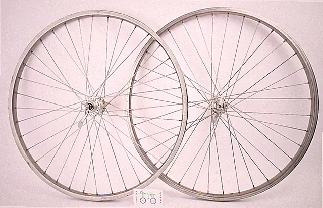 Vintage 26" Wheel Set Specialized Freewheel Hub Saturae GX26 Rims Silver Bike